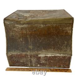 1879 Antique Schepp's Cocoanut Cake Bread Box, Tin Litho Advertising Display