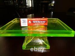 1920's Clark's Teaberry Chewing Gum Vaseline/Uranium Store Display Stand Footed