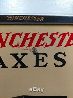 1922 WINCHESTER Store 2-side Advertising 5-Panel Set Display Poster Axes & Tools