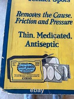 1925 Vintage Dr Scholls Large Foot Drug Store Window Display Sign 42x17