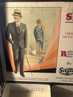 1930 Scotch Woolen Mills Store Suit Display Box Traveling Salesman