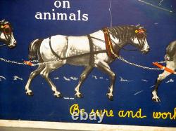 1930's Bickmore Gall Salve- Store Display Sign- Horses Vintage Vet-animal-34