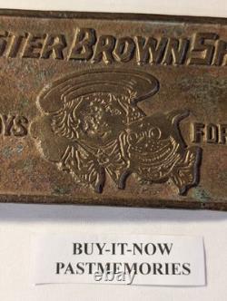 1930s Buster Brown Store Display Sign Antique Vintage Bronze Plaque