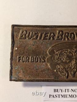 1930s Buster Brown Store Display Sign Antique Vintage Bronze Plaque