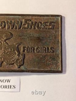 1930s Buster Brown Store Display Sign Antique Vintage Bronze Plaque
