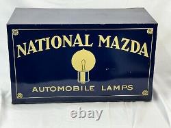 1930s national mazda automotive lamps store display gas oil sign nice 8 drawers