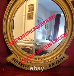 1940 Rare Schenley Whiskey Mirror Sign Be Bright Go Light! Store Display Sign
