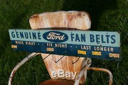 1940's Genuine Ford Fan Belt Store Display Sign