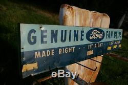 1940's Genuine Ford Fan Belt Store Display Sign