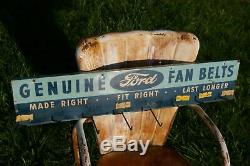 1940's Genuine Ford Fan Belt Store Display Sign