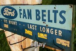1940's Genuine Ford Fan Belt Store Display Sign