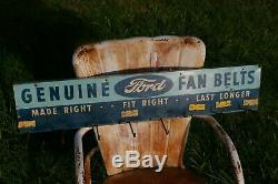 1940's Genuine Ford Fan Belt Store Display Sign