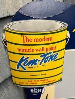 1940s KEM-TONE PAINT Easel-Back Cardboard Store Display Sign