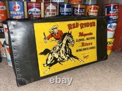 1940s Red Ryder Gloves Store Display Sign Original BB Gun Antique Old Gas Oil