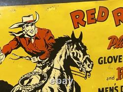 1940s Red Ryder Gloves Store Display Sign Original BB Gun Antique Old Gas Oil