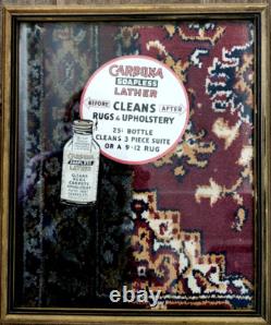 1940s Uniquely Framed Store Display Ad for Carbona Soapless Lather 13x11