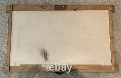 1949 Coca Cola Sign Cardboard 36x20 Store Display Frame Play Refreshed Fishing