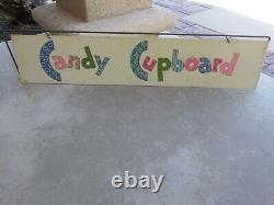 1950-1960s Candy Cupboard Chocolates Sign & Store Display