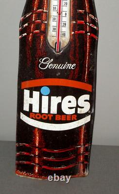 1950- Hires Root Beer Bottle Vertical Sign Thermometer-org- Store Display 28.5