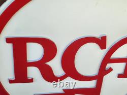 1950's RCA Radio/TV Plastic SIGN vintage 24 Round Store Display Electronics