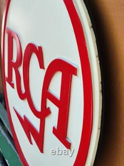 1950's RCA Radio/TV Plastic SIGN vintage 24 Round Store Display Electronics