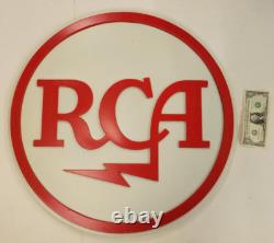 1950's RCA Radio/TV Plastic SIGN vintage 24 Round Store Display Electronics