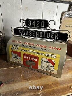 1950s Mailbox RARE Hardware Store Display Sign Advertisement Home Cut Away