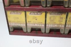 1950s Vintage E. Edelmann Advertising Parts Cabinet Store Display FULL CONTENTS