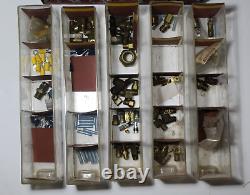 1950s Vintage E. Edelmann Advertising Parts Cabinet Store Display FULL CONTENTS