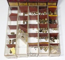 1950s Vintage E. Edelmann Advertising Parts Cabinet Store Display FULL CONTENTS