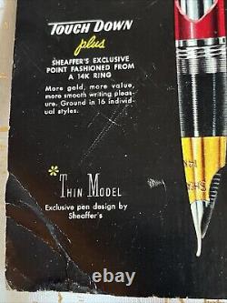 1952 Shaffer's Ink Pen Store Display Sign Counter Advertisment 14x10.5 VTG