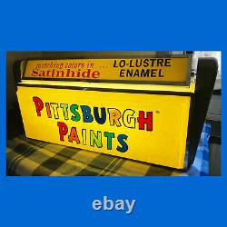 1956 PITTSBURGH PAINTS ROTATING LIGHT-UP Advertising Store Display SIGN Works