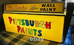 1956 PITTSBURGH PAINTS ROTATING LIGHT-UP Advertising Store Display SIGN Works