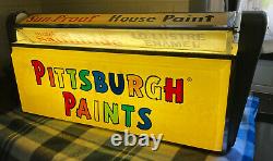 1956 PITTSBURGH PAINTS ROTATING LIGHT-UP Advertising Store Display SIGN Works