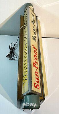 1956 PITTSBURGH PAINTS ROTATING LIGHT-UP Advertising Store Display SIGN Works