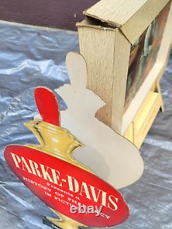 1957 Parke-Davis Pharmacy Store Display Cardboard Window Sign vintage Apothecary