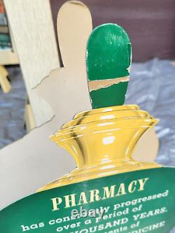 1957 Parke-Davis Pharmacy Store Display Cardboard Window Sign vintage Apothecary