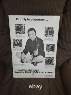 1960's Buddy Rich Advertising Store Display Sign Music Cymbals Avedis Zildjian