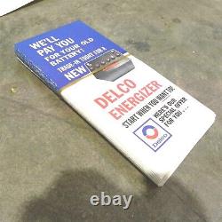 1960's GM DELCO BATTERY SIGN BANNER DISPLAY KIT UNHUNG NOS OPEN BOX VINTAGE KIT