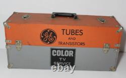 1960s Vintage General Electric Tubes & Transistors Color TV Service Cabinet FULL