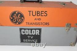 1960s Vintage General Electric Tubes & Transistors Color TV Service Cabinet FULL