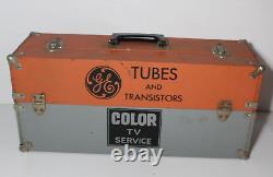 1960s Vintage General Electric Tubes & Transistors Color TV Service Cabinet FULL