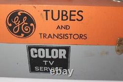 1960s Vintage General Electric Tubes & Transistors Color TV Service Cabinet FULL