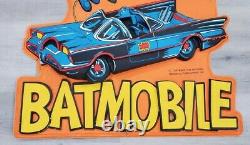 1966 Burry's Aurora Batman Batmobile Model Kit 48 Store Display Sign