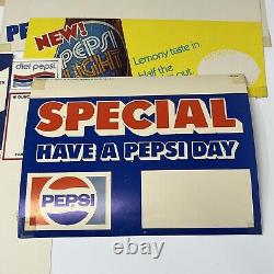 1970's Pepsi Light Diet Pepsi Store Promotional Marketing Display Sign Poster