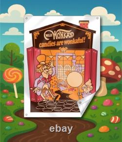 1970's Vintage Willy Wonka Quaker Candy Store Display Banner Sign! Reproduction