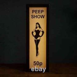 1970s Soho UK Peep Show illuminated sign
