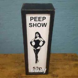 1970s Soho UK Peep Show illuminated sign