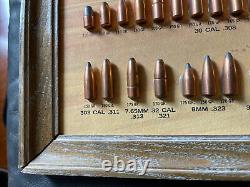 1971 Speer Bullet Display Woodson Railroad Original All 82 Bullets Advertising