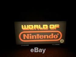 1980's world of Nintendo with seal retail store display lighted sign